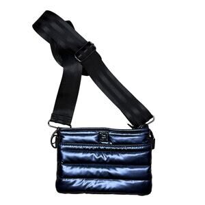 THINK ROYLN Puffer Quilted Crossbody Bum Bag Shiny Navy